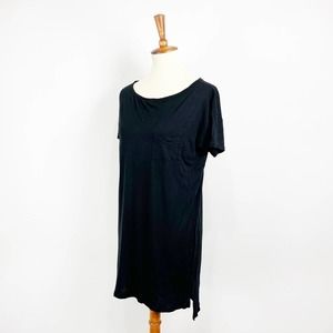 T Alexander Wang Black T-Shirt Dress scoop neck tshirt Size Medium